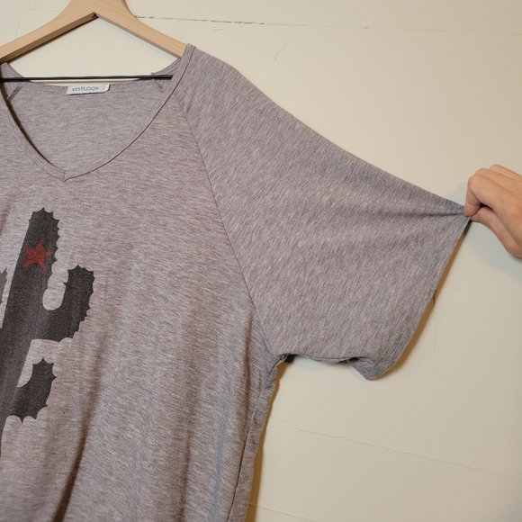 Misslook | Heather Gray Cactus Tee - Picture 4 of 5
